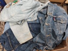 Twenty five assorted pre-owned denim jackets (mostly Levi's).