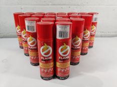 Twenty one Firechief Flamebusters foam 500ml aerosol, cans slightly distressed.