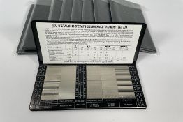 Nine gauge block sets for surface roughness (French language).
