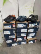 Fifteen pairs of assorted Mountain Warehouse walking boots.