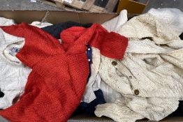 Twenty five assorted pre-owned Aran fishing style knitwear.