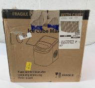 An as new Andrew James ice cube maker, boxed.