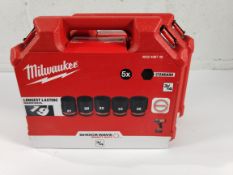 Two as new Milwaukee 3/4in socket sets 4932498749.