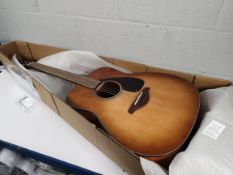 An as new Yamaha FG800 Sand Burst acoustic guitar.