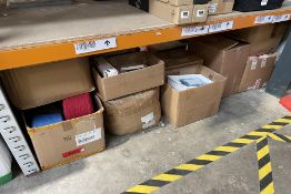 Assorted items to include yarns and tattoo supplies.