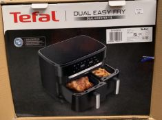 An as new Tefal XXL dual easy fry EY9428GO, boxed.