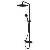 An Aqualisa Midas MD220SC.MB thermostatic shower column mixer, matt black.