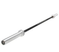 An as new Mirafit 16.5kg barbell, black/silver (stock image).