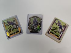 Three signed Panini NFL cards C.J. Ham.
