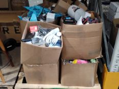 Eleven boxes of assorted goods including stationery, homewares and more.