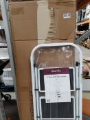 Two as new Home Vida 4 Step Ladders with handrails (333137 anti-slip and 333409).