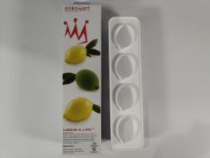 A box of five as new Silikomart Limone & Lime 120 3D fruit Silicone mould for cooking (8051085303588