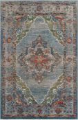 Unique Loom Isabella Collection Rectangle Rug - Blue - Rectangle 155 x 245cm (stock image).