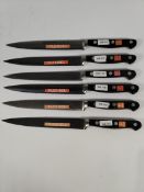 Six Wusthof fish filleting flexible bolstered knives (4518) (over 18s only).