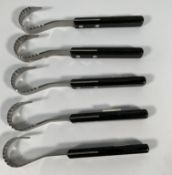 Five stainless steel butter curlers 190mm (over 18's only).
