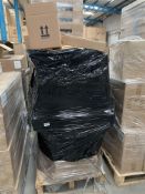 A pallet containing assorted cardboard boxes.
