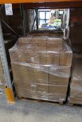 A pallet of as new Deflecto Acrylic Marketing Equipment to include slatted wall shelves (FB00018) an