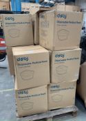 A pallet of DSBJ disposable medical masks, non-sterile (NOTE: these items have past their expiration