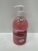 A pallet of Hygiene Vision pink pearl lotion handwash, 500ml (NOTE: these items have past their expi