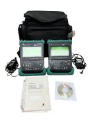 Two pre-owned Acterna/WGG EDT-135 E1 & Data Testers with PSU's in carry bag.