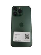 Pre-owned Apple iPhone 13 Pro A2638 128GB in Green (iCloud unlocked. Battery health: 87%) (Checkmend