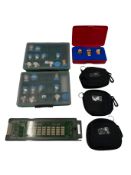 Three pre-owned Anritsu OSLN50 DC To 6GHZ OSL Load Connectors and other test connectors.