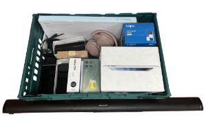 Assorted pre-owned electronics to include smartphones, Apple iPads (Demo models), a Sharp sound Bar