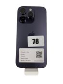 Pre-owned Apple iPhone 14 Pro A2890 256GB in Deep Purple (iCloud unlocked. Battery health: 100%) (Ch