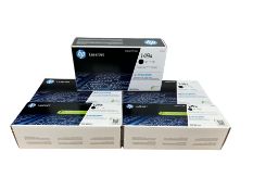 Three as new HP 149A Black Toner Cartridges (W1490A) and two as new HP 139X Black Toner Cartridges (