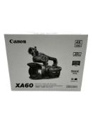 As new Canon XA60 4K Professional Camcorder (EAN: 8714574672526 P/N: 5733C006AA).