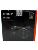 As new Sony a6400 Mirrorless Camera Body with PZ 16-50mm F3.5-5.6 OSS Lens (M/N: ILCE6400-AKBQ EAN: