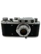 Zorki 1e 35mm Rangefinder Camera with Industar-22 50mm f/3.5 Lens (c.1955) (S/N: 55183324).