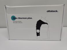 An as new Ottobock Omo Neurexa Plus shoulder orthosis (REF: 5065N=L-S-7).