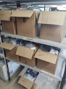 Seven boxes of assorted medical products.