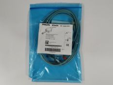 An as new Philips M1642A Cardiac Output Adapter (REF: 989803104611).