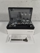 An as new Riester 3.5v xenon otoscope with C-handle, comes with two lithium batteries (REF: 3860).