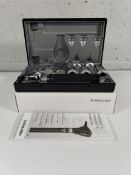 An as new Riester 3.5v xenon otoscope with C-handle, comes with two lithium batteries (REF: 3860).