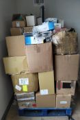 A pallet of assorted medical products, equipment and other related items. (This pallet mainly includ