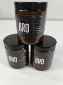 Three Bro candles sets for men, 200g jars, natural scented soy wax candles, 40-50 hour burn time, la