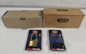 Two boxed (12 units) as new Abus related items - six Aquasafe 70IB/45 locks (B/EFSPP) and six premiu