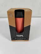 Eight as new TOPL Reusable Cup 12oz in Hot Coral.
