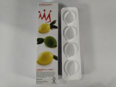 A box of five as new Silikomart Limone & Lime 120 3D fruit Silicone mould for cooking (8051085303588