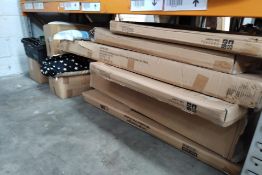 A shelf of miscellaneous items to include mainly pet/animal products.