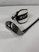 An as new Callaway Elite X Hybrid golf club 4, 21 degree, RH with a Vanquish 5/R2 shaft (some minor