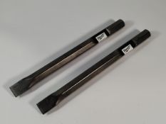 Two as new Milwaukee Hex Flat Chisels, 28MM, 400X35MM (4932459775).