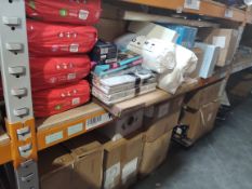 A large quantity of miscellaneous items to include homewares, furniture and other related on two she