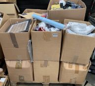 A pallet of assorted miscellaneous items to include stationary, household, beauty products, DIY and