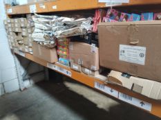 A shelf of assorted in-date food and confectionery products and related (over 18s only).