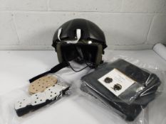 An as new Gentex Alpha 900 fixed wing flight helmet, size large together with carry bag.