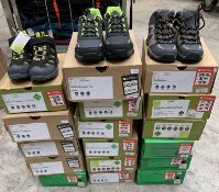 Seventeen pairs of children's assorted Mountain Warehouse walking boots/shoes.